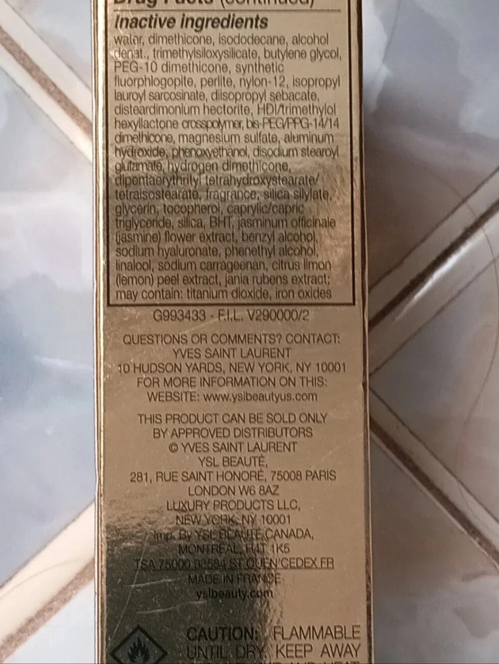 Yves Saint Laurent full coverage
